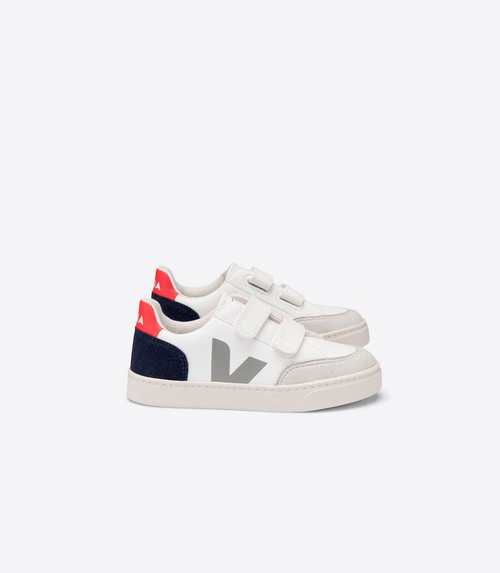 Veja Sneakers Kids - V-12 Velcro Chromefree - White - 4651CMAPW